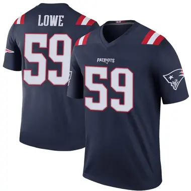 Men's Vederian Lowe New England Patriots Color Rush Jersey - Legend Navy Big & Tall