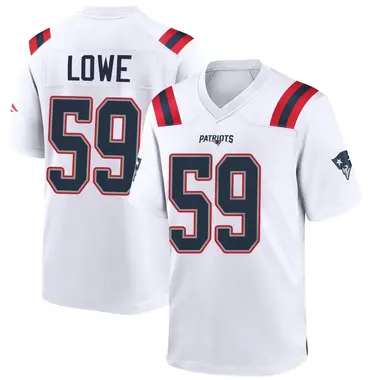 Men's Vederian Lowe New England Patriots Jersey - Game White